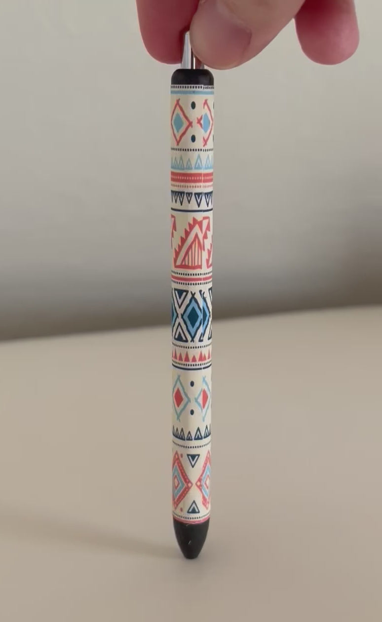 Video of Aztec pen spinning to show full design. 